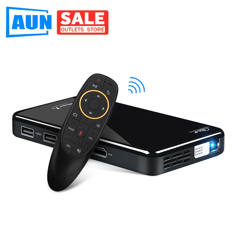 AUN светодиодный проектор X2. WiFi Android 3D для домашнего кинотеатра. Мини кинотеатр.