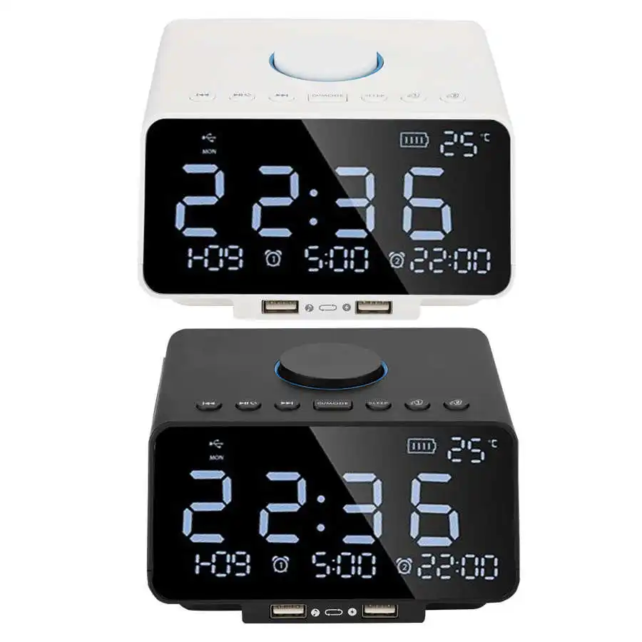 Bluetooth-динамик с будильником 5 дюйма светодиодный дисплей регулируемой яркостью