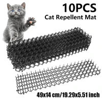 10pcs garden cat scat repellent mat prickle strips anti cat net spike deterrent keep cat dog away digging climbing pets supplie