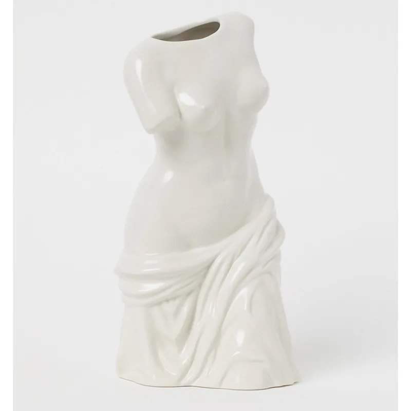 

Nordic Style Arts Venus Goddess Vase Mannequin Abstract Human Body Decorative Ornaments Ceramic Flower Pot Home Decoration R5372