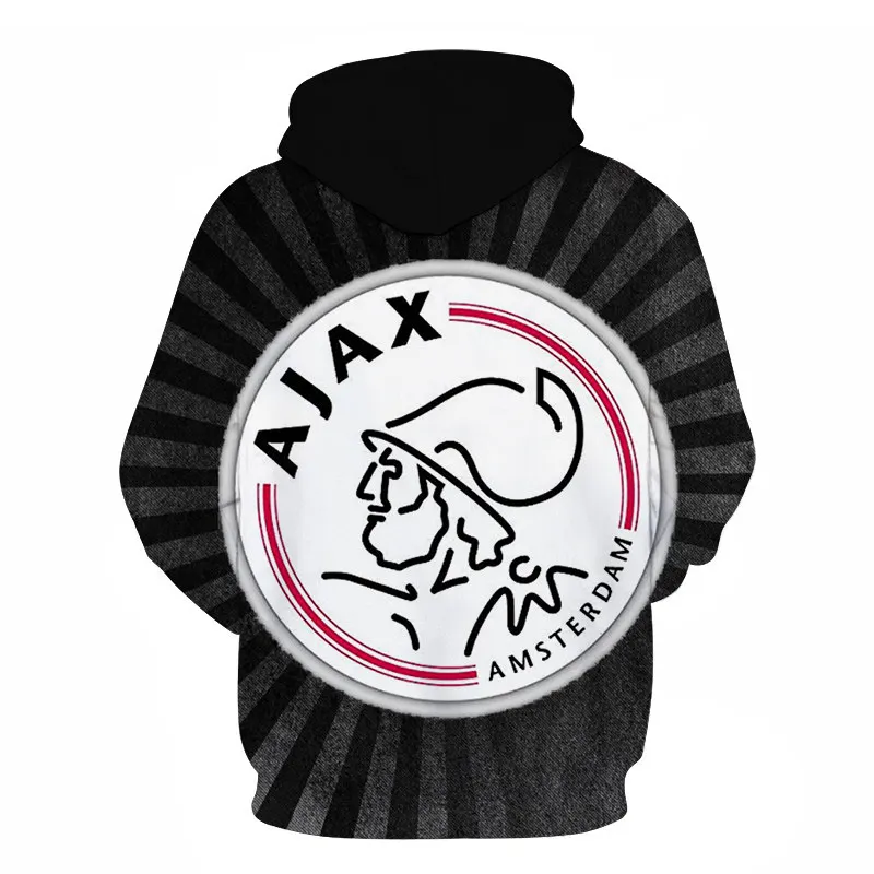 Ajax толстовки Осенние мужские пуловеры мужские пальто Повседневная мода Футбол Ajax печать 3D толстовки унисекс хип хоп с капюшоном S-6XL
