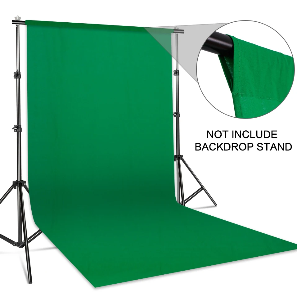 Green Screen Chroma Photo Studio Background Cloth Photography Backdrops Chromakey Smooth Muslin Cotton For Video Shooting Props |