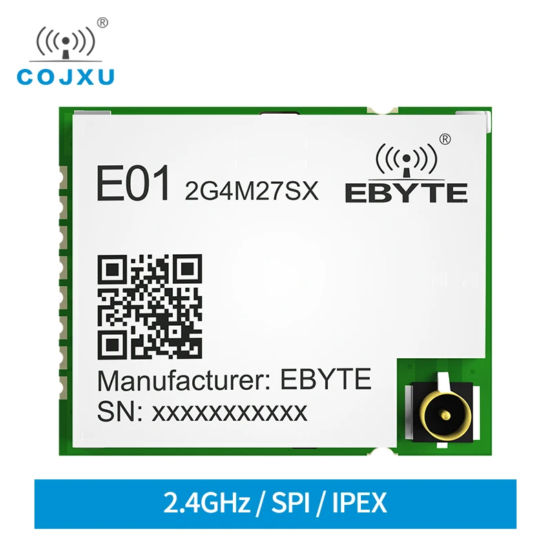 

Nordic nRF24L01P 2.4GHz cojxu E01-2G4M27SX 27dBm 500mw 2200m Range PCB Antenna SMD SPI RF Wireless Module PEX RF Interface