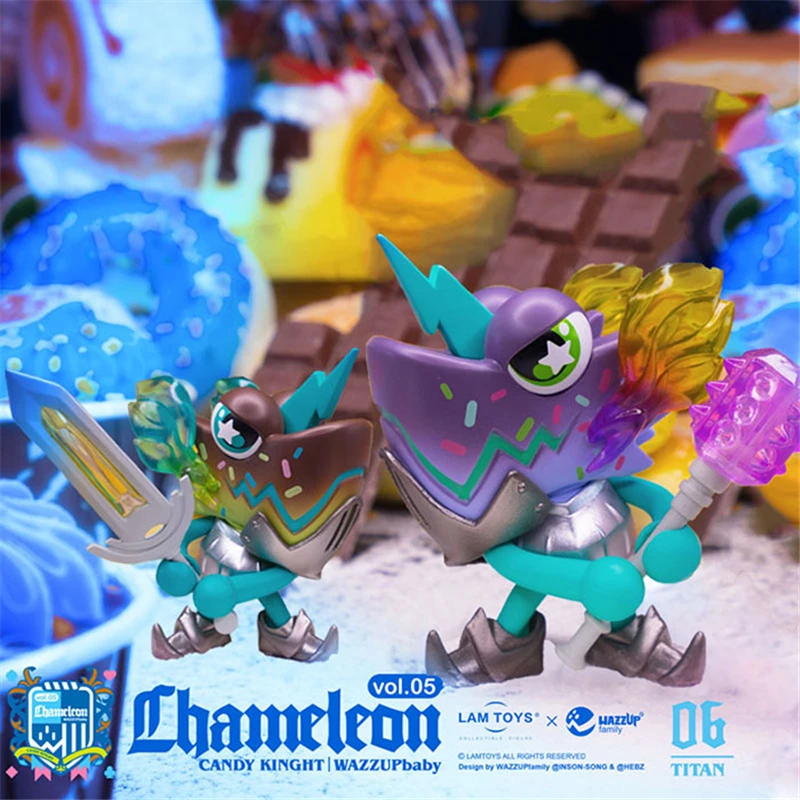 

Blind box genuine LAMTOYS chameleon series fifth generation WAZZUP trend toy luminous hand to do decoration