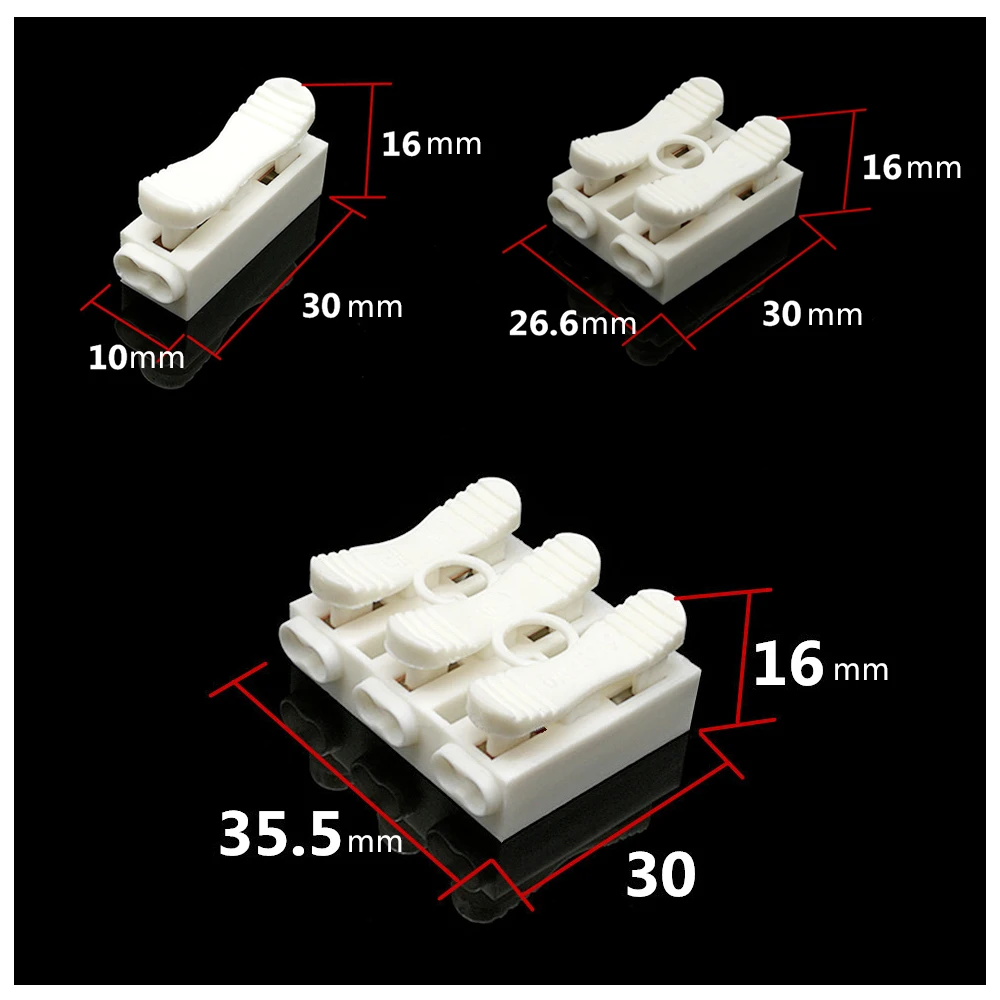 5 шт./лот 2pin / 3pin пружинный разъем Простая установка провода коннетинг нет