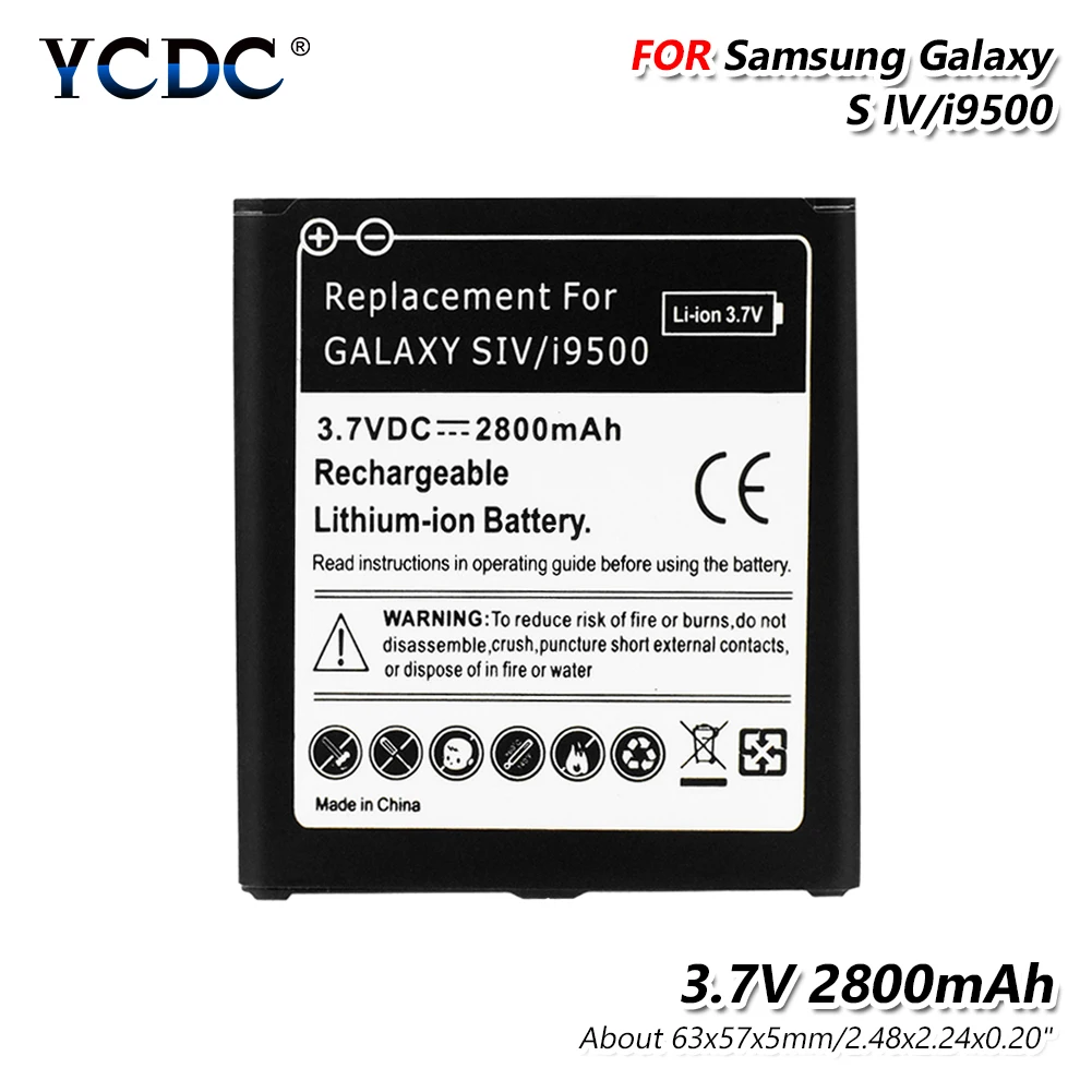 

Мобильный телефон 3,7 V 2800mAh литиевая батарея для Samsung Galaxy S4 I9500 I9505 L720 Generic 3,7 V 2800mAh батарея