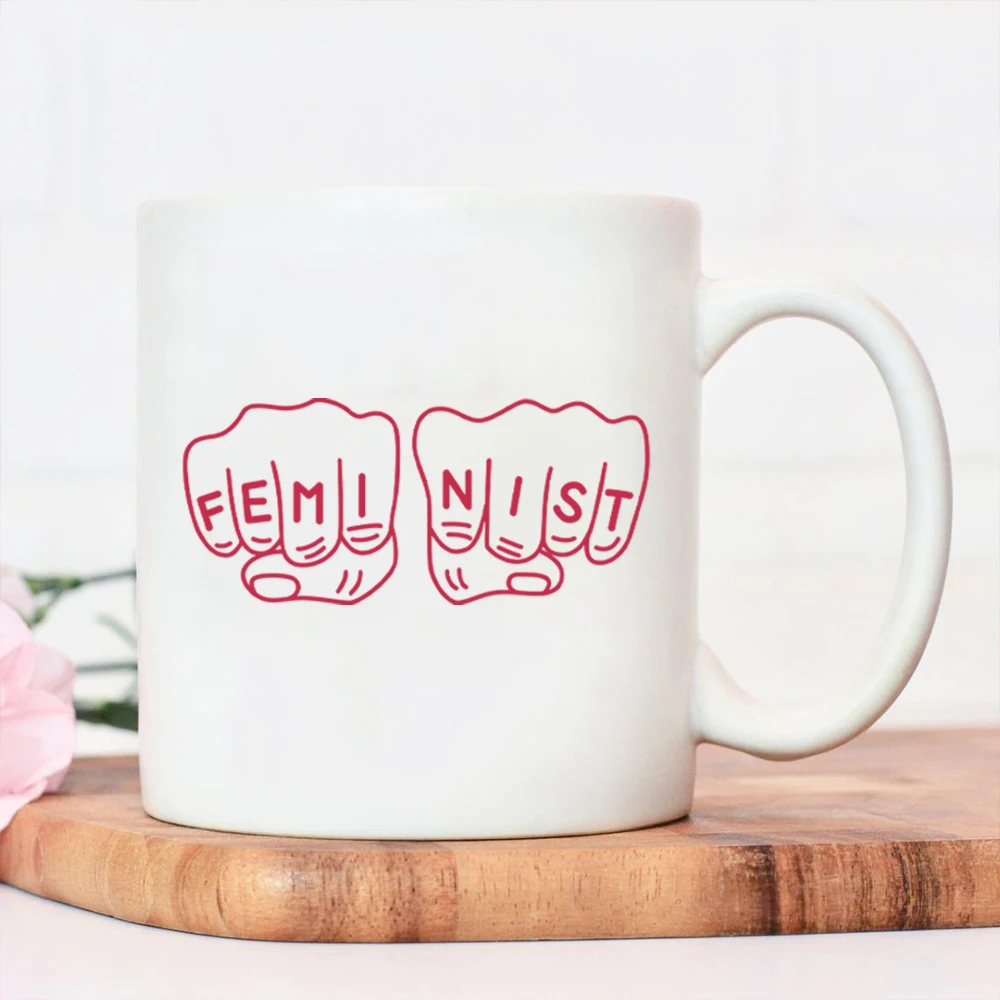 

Feminist Tea Cup SOLIDARITY Feminism Tee Top Ceramic Mug Womens Rights Coffee Mug Juice Lady Mugs Water Cup