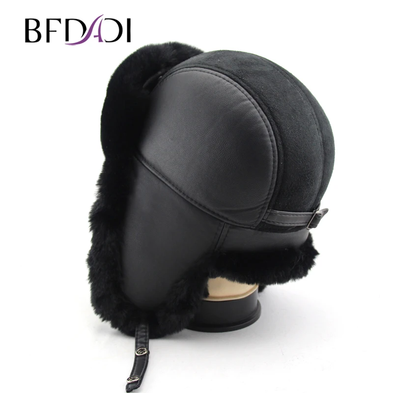 BFDADI 2020 шапка-бомбер из искусственного меха Мужская зимняя теплая утолщенная