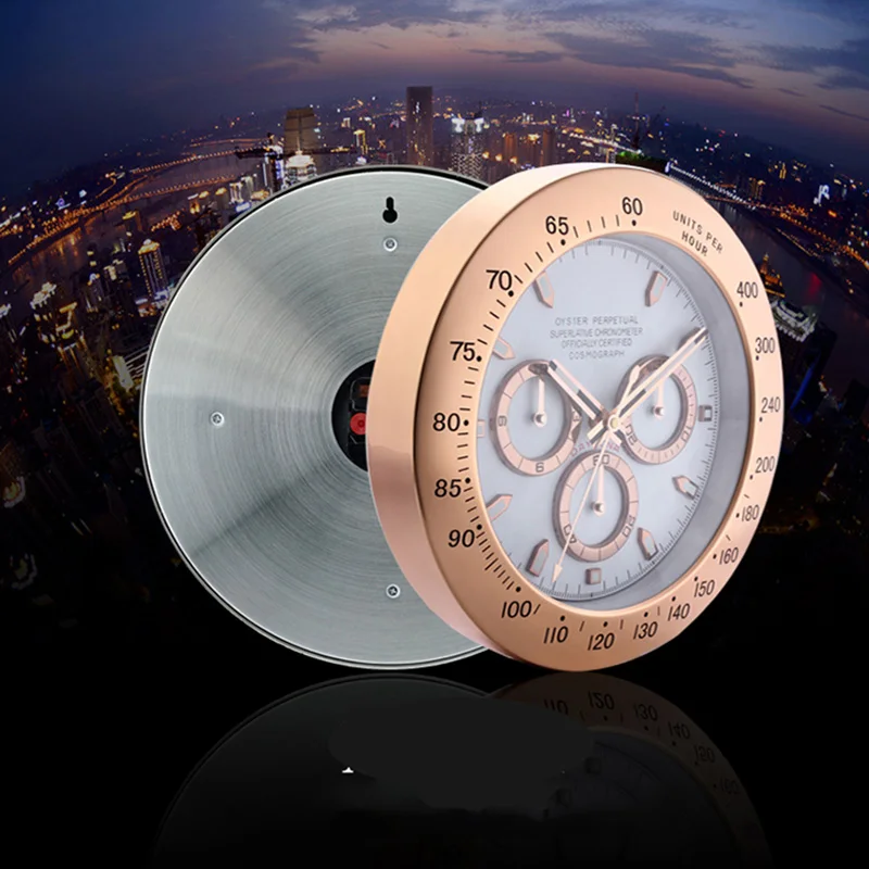 Золотые Роскошные Дизайнерские металлические художественные часы светящиеся