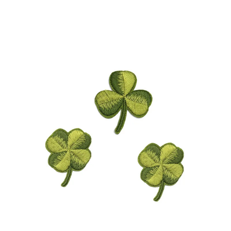 

10 шт. патчи с четырехлистным клевером, наклейки на одежду, вышивка, Аппликации, шитье, сделай сам, ремонт, значки с отверстиями для сумок, джин...