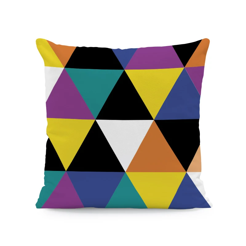 Гламурная Геометрическая наволочка цветная красная со стразами и стрелками