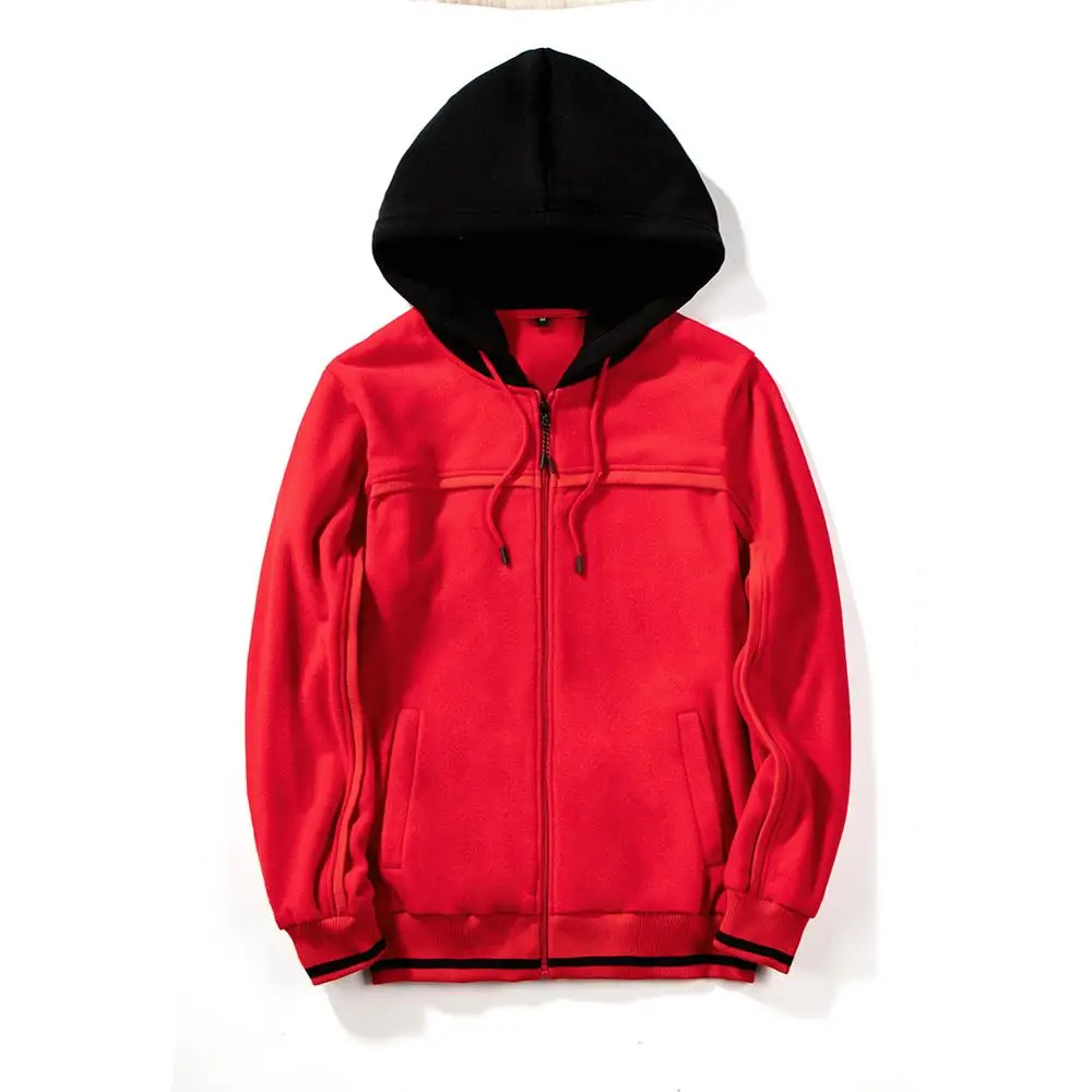 Мужская толстовка с капюшоном Повседневная теплая флисовая на молнии спортивный