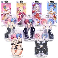 anime re zero starting life in another world acrylic stand model doll subaru natsuki rem ram action figure toys doll gift
