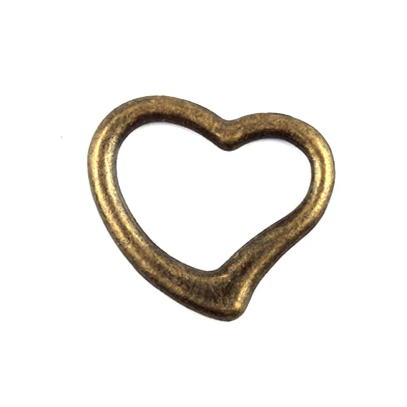 Оптовая продажа подвеска в виде большого сердца и круга стиле ретро бронзовая