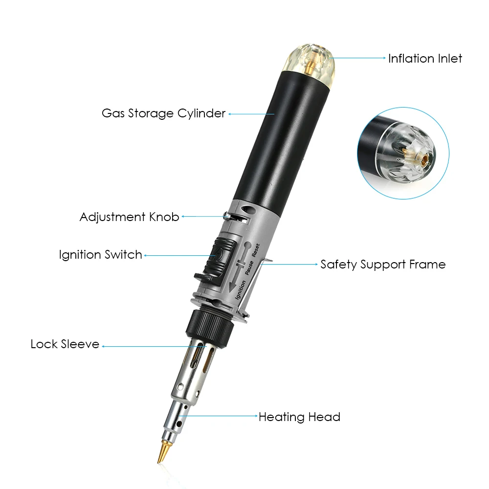 САМОЗАЖИГАЮЩИЙСЯ Фонарь 12 в 1 паяльник полный комплект электроники сварочный
