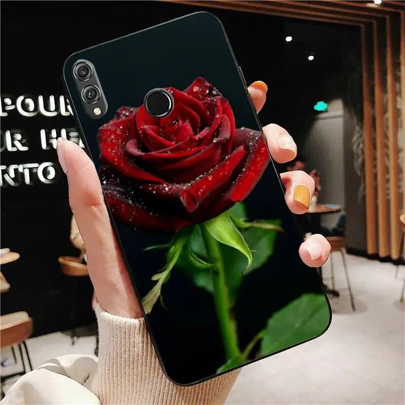 Чехол для телефона Huawei Honor 7A 8X 9 10 20 lite 10i 20i 7C 8C 5A 8A Play 9X pro Mate с яркими красными розами