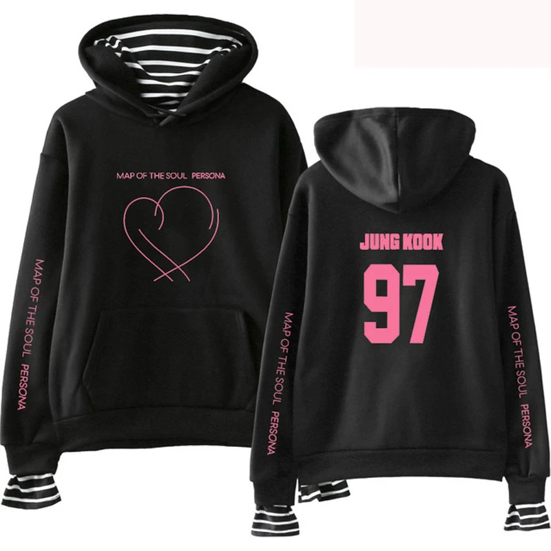 JIMIN J HOPE Jun KOOK SUGA поддельные двойные толстовки большого размера для женщин/мужчин