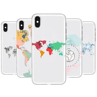 luxury world map trave anime transparent phone cover hull for samsung galaxy s8 s9 s10e s20 s21 s30 plus s20 fe 5g lite ultra