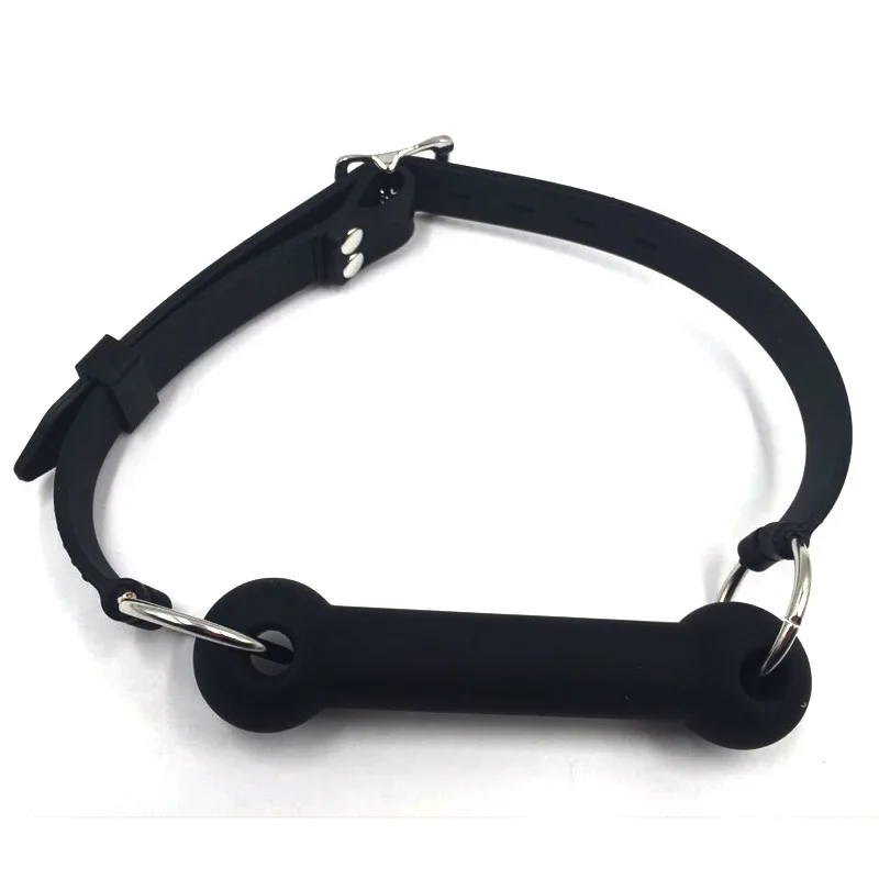 Эротические игрушки из искусственной кожи открытый рот кляп силикон Bite Dog Bone Ball