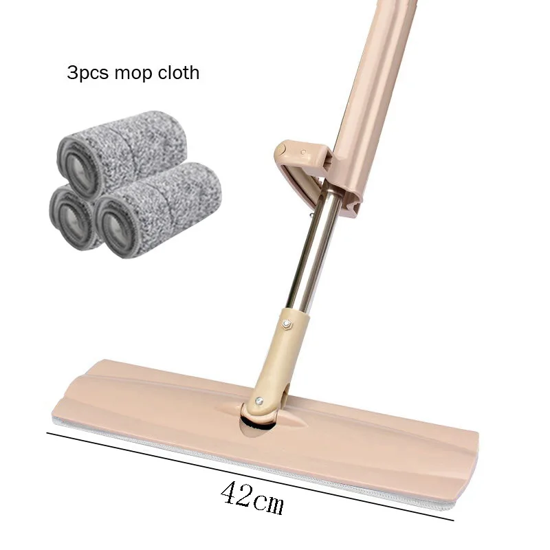 3 mop cloth 004 Плоская швабра, ручная стирка, ручка из нержавеющей стали, Швабра для отжима дома, офиса, инструмент для уборки, микрофибра, коврик для чистки кухонного пола - Цвет: 3 mop cloth 004