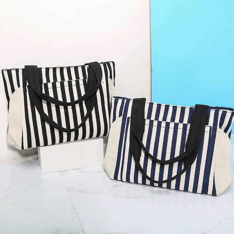 Роскошные Брендовые женские сумки через плечо Экологичная полосатая плотная