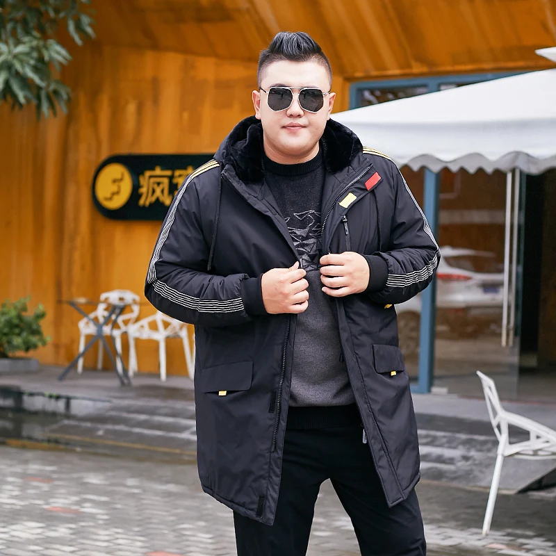 Новинка 2019 модное зимнее пальто размера плюс 10XL 8XL 7XL 6XL 5XL с капюшоном Мужская