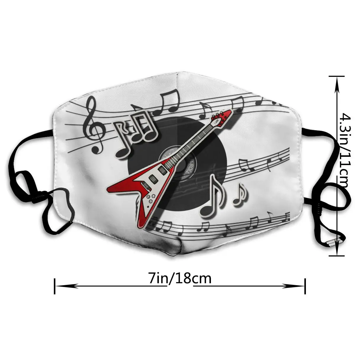 

Anti-dust Mask Cute Music Pattern Polyester Dust-proof Masks Party Respirator Keep Warm Cartoon Face Mouth Respirator