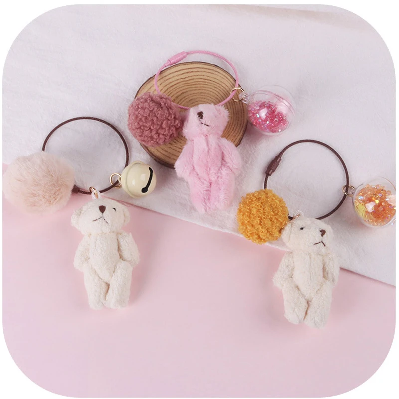 Миниатюрный медведь кролик брелок плюшевая игрушка новинка 2020 милый аниме кукла
