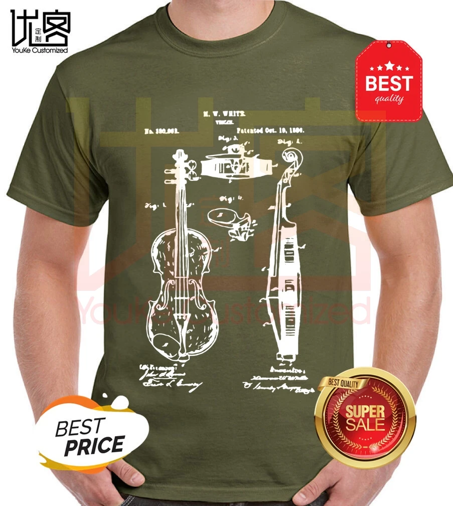 Футболка с принтом скрипки мужская и женская летняя футболка из 100% хлопка