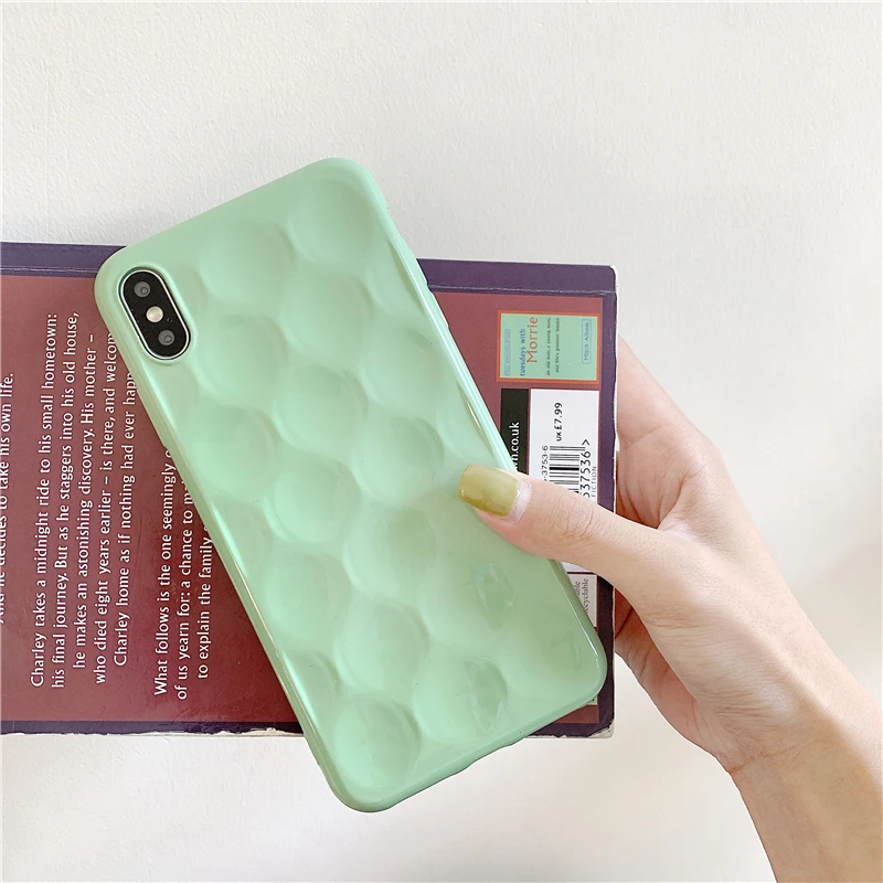 Gimfun Fold Bump Tpu чехол для iPhone X Xs Xr Xsmax 6 7 8 Plus милый противоударный мягкий силиконовый