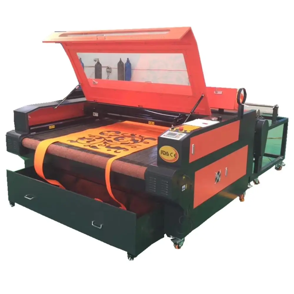 Автоматическая подача co2 cnc CCD камера сканирование Лазерная резка машина для