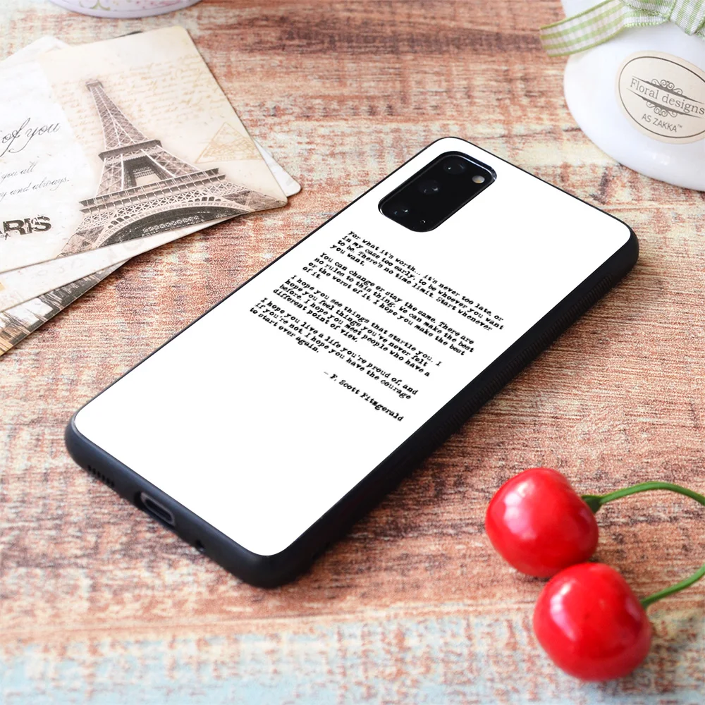 

For Samsung Galaxy For what it's worth - F Scott Fitzgerald quote Soft TPU border Samsung Galaxy Case