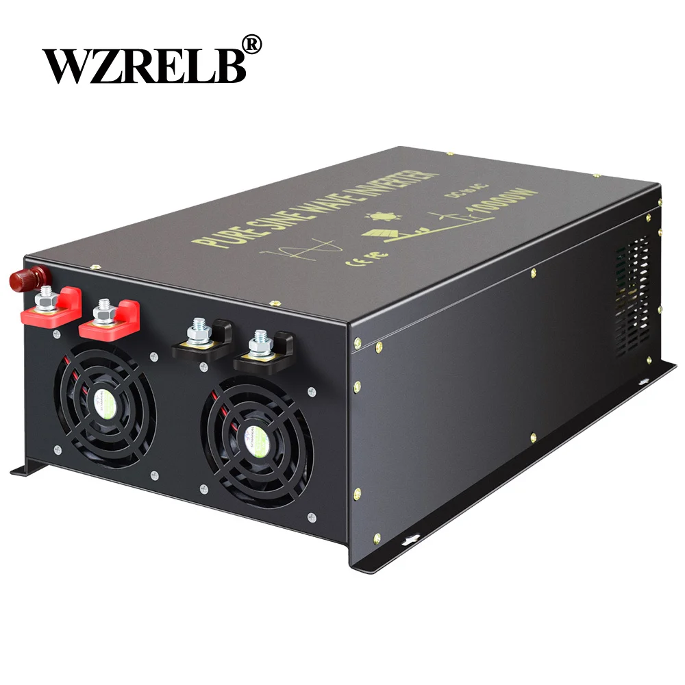 

20000W Peak Pure Sine Wave Power Inverter 12V DC to 220V 10000W AC Solar Generator Inverter Transformer 12V/24V/48V to 120V/240V