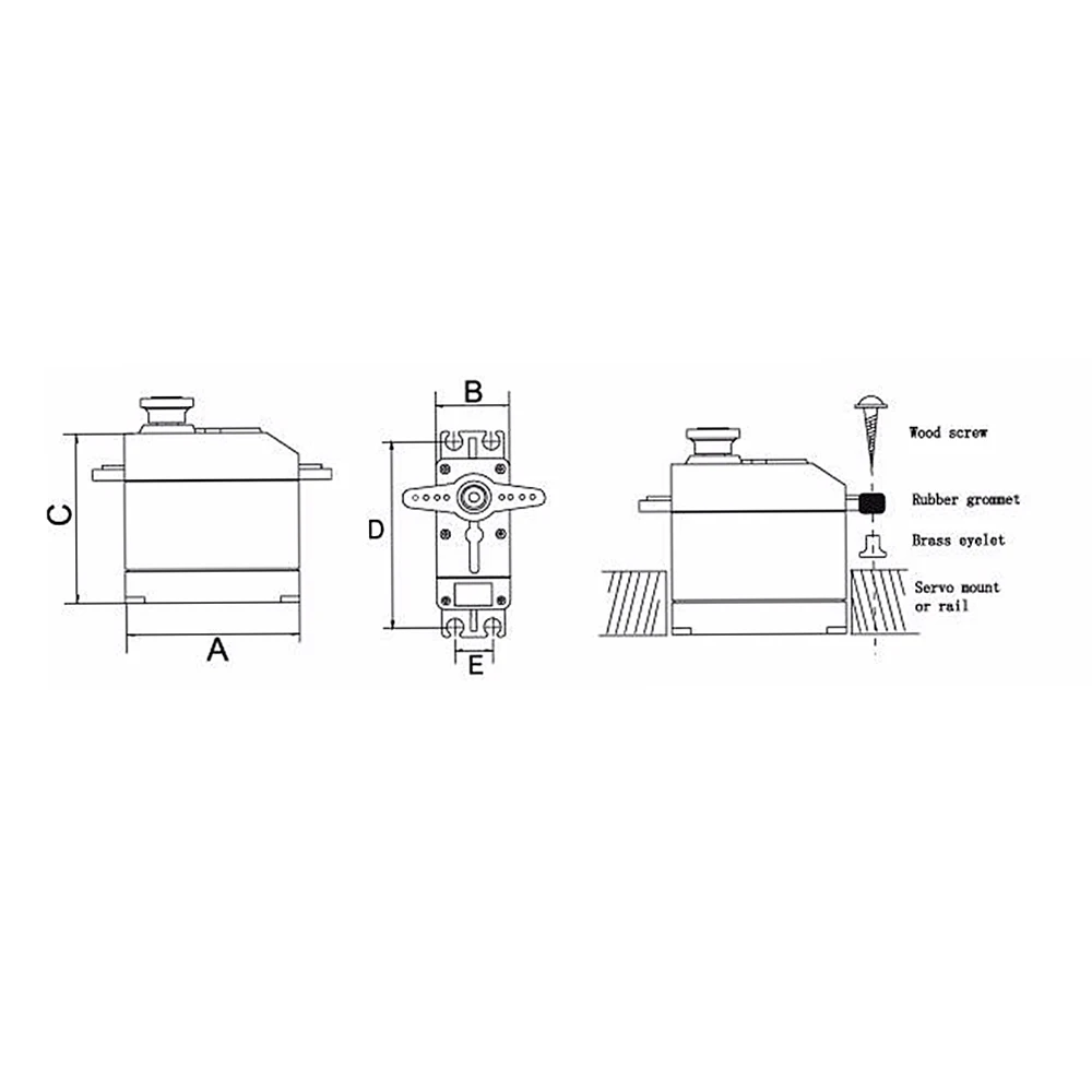 CYS-S0009 крошечный Аналоговый сервопривод руля для радиоуправляемой машинки багги