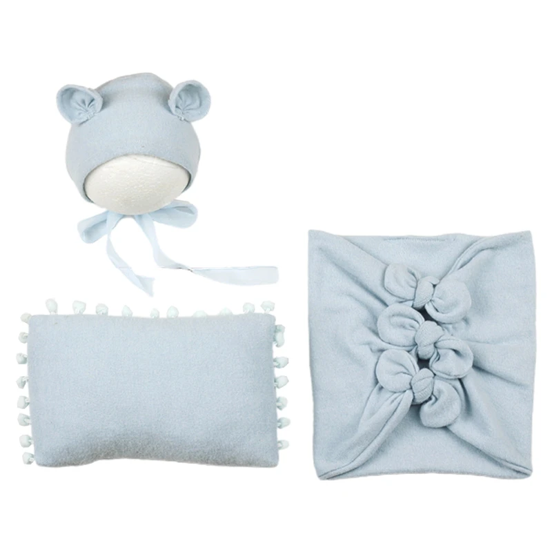 

3Pcs/Set Baby Hat Pillow Wrap Newborn Photography Props Infants Photo Shooting Accessories