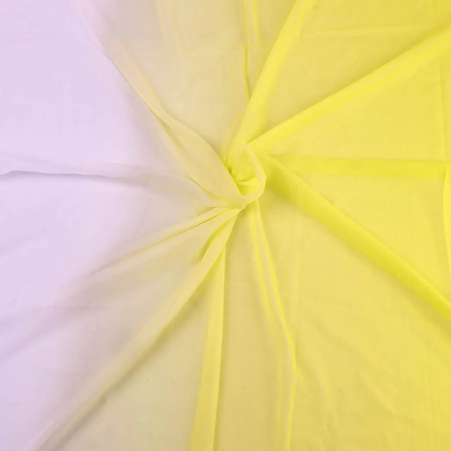 Yellow to White Градиент Омбре оттенок цвета ткани 100D шифон Tissu вечернее платье ткань для свадебных платьев по двору(91,5 см - Цвет: Yellow to White