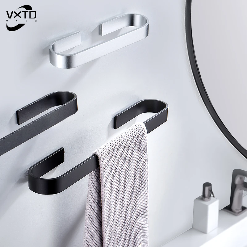 

Punch-Free Bathroom Towel Holder Towel Rack Hanger Waterproof Wall Mounted Rack Organizer Kitchen Bathroom Storage Shelf