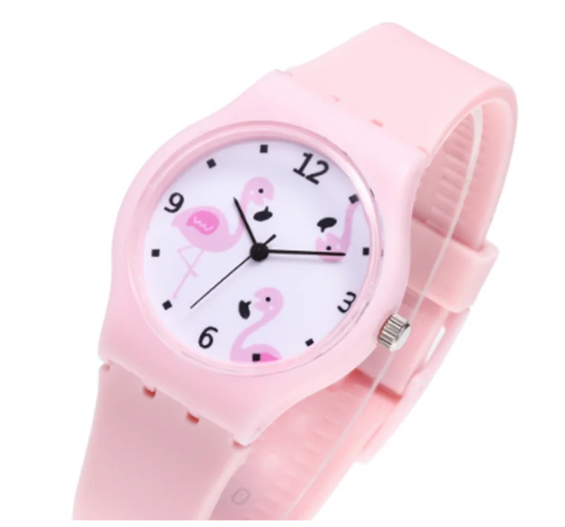 

Neue Silikon Candy Farbe Student Uhr Mdchen Uhr Mode Flamingo Uhren Kinder Armbanduhr Cartoon Kinder Quarzuhr