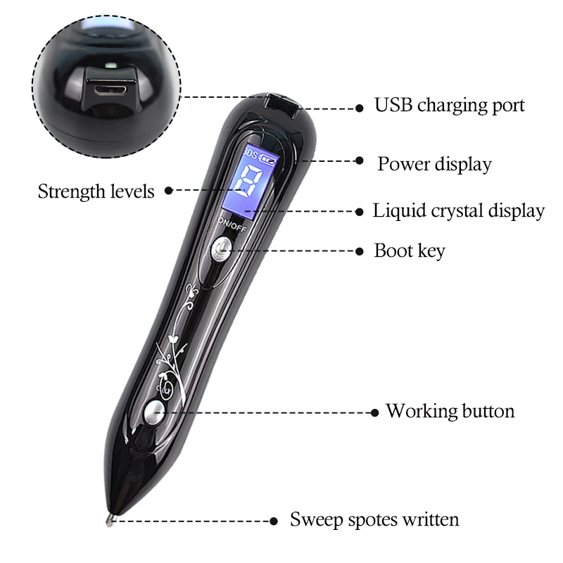 8 шестеренок плазменная ручка лазерная машина для удаления татуировок