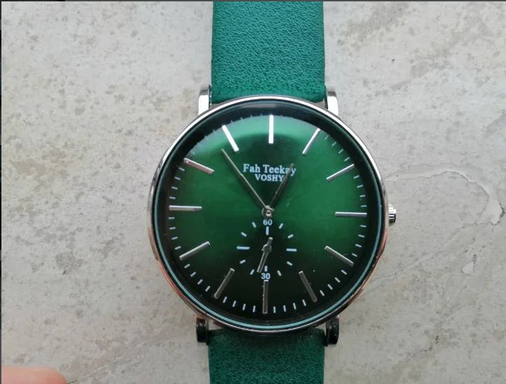Минималистичные женские кварцевые часы reloj mujer, Модные Зеленые Элегантные повседневные женские часы с циферблатом, женские часы с кожаным ремешком XB40