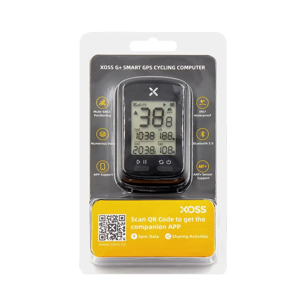 XOSS gps компьютер G+ Беспроводной Секундомер Велосипедный беспроводной компьютер IPX7 водонепроницаемый Bluetooth 4,0 ANT+ цифровой спидометр MTB