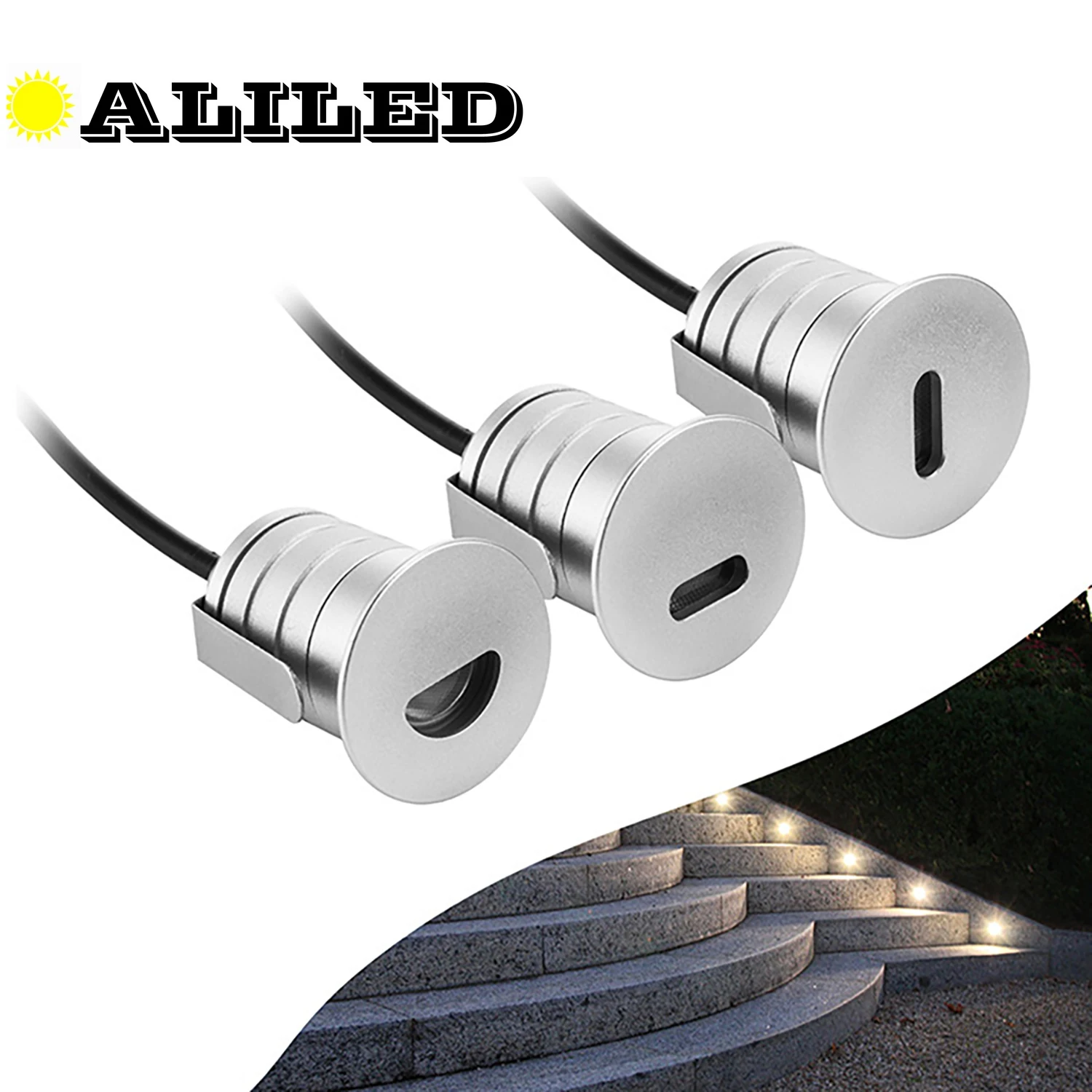 

1W LED IP67 DC12V Outdoor Waterproof Deklicht Zijaanzicht Waterdichte Ondergrondse Lamp Stoep Muur Verlichting