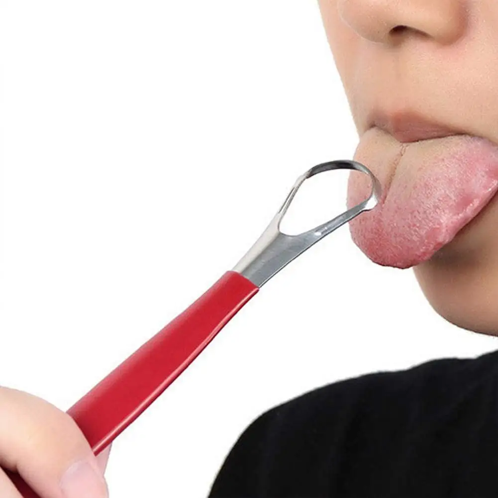 

1PC Useful Tongue Scraper Steel Oral Tongue Cleaner Medical Mouth Brush Reusable Fresh Breath Maker