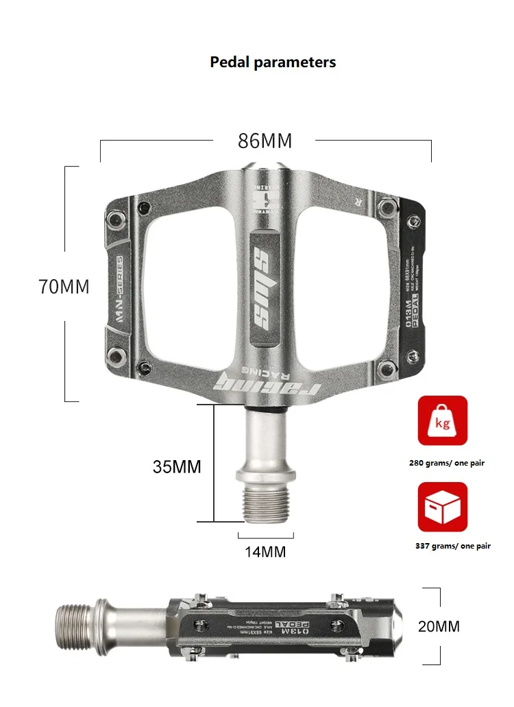 

Bicycle Pedal 3 Bearing Aluminum Alloy Pedal Road Mountain Bike Lightweight Non-slip Bicycle PEDAL Cycling Accessories
