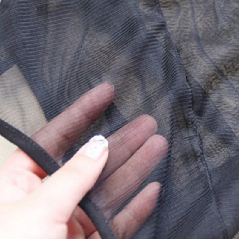 Men's Sexy Underwear Ultrathin Tulle Netting Transparent Elastic Lingerie Briefs Underpants Panties Black Red White One Size