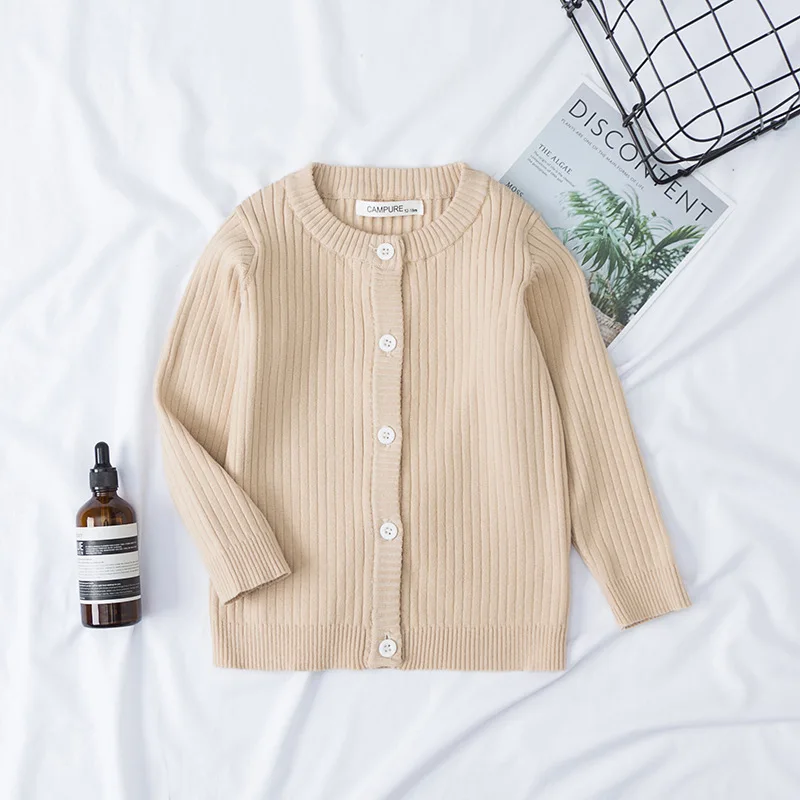 Весна 2020 хлопковый свитер верхняя одежда для маленьких детей вязаный кардиган