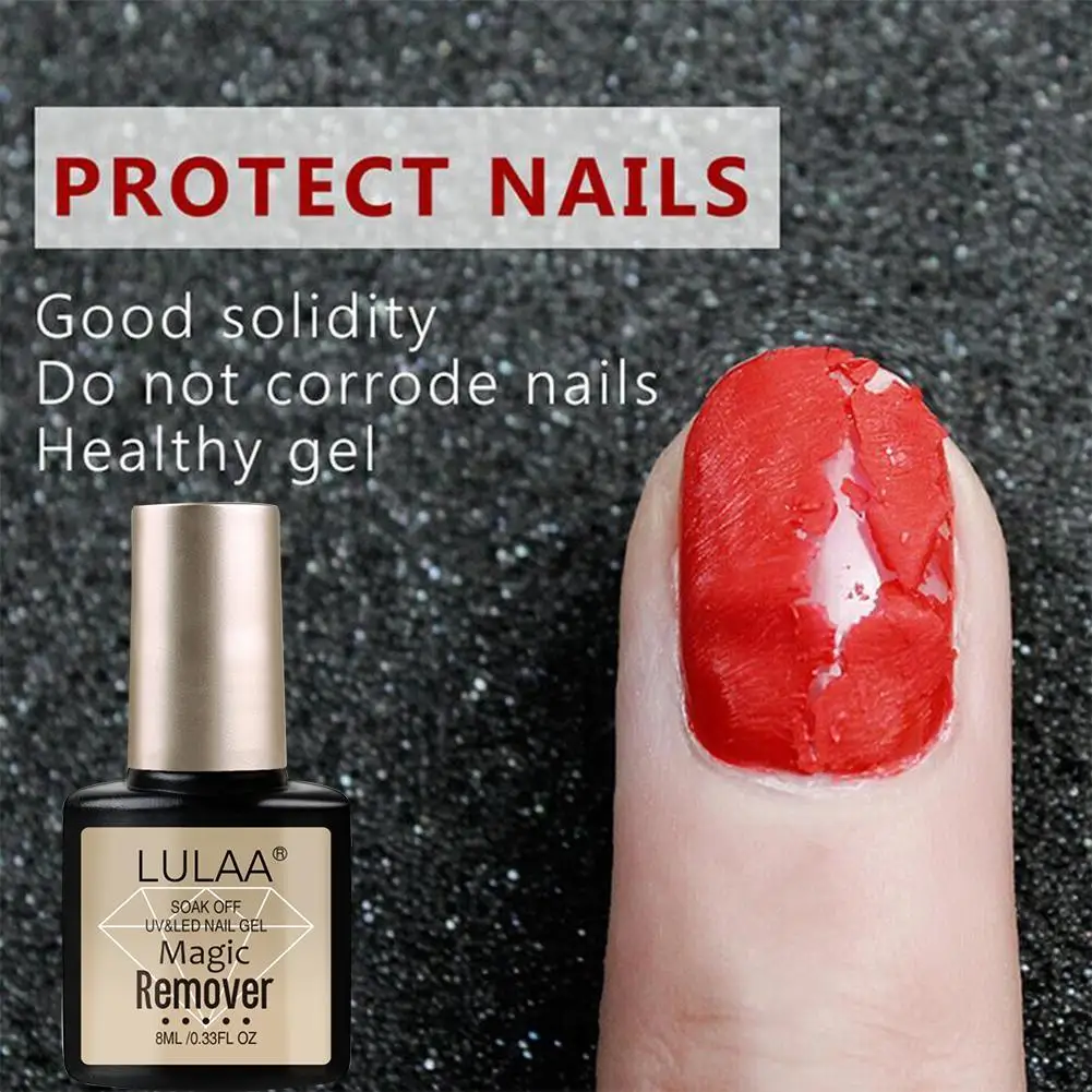 8 Ml Magic Remover Nail Polish Remover Bursting Remove Cleaner Free Tools Wipes Nail Lint Degreaser Sticky Gel Layer O9O5