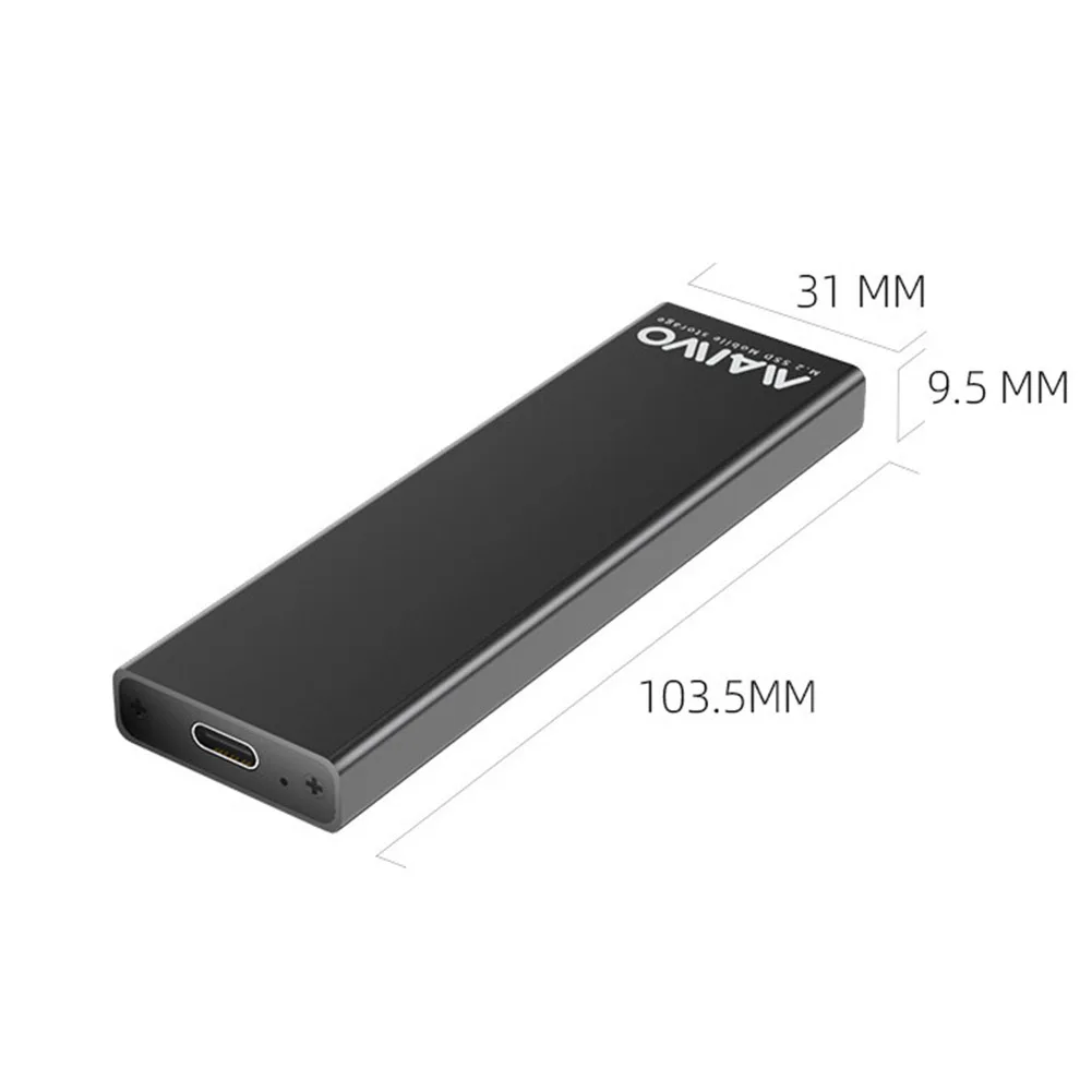 

MAIWO M.2 SSD Hard Drive Case Type C USB Enclosure Aluminum Hard Disk Box M. 2 SATA protocol Aluminium Alloy Hard Drive Disk Box