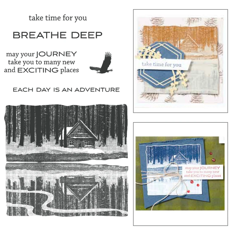 

HOUSES FOREST Stamps and Dies Christmas New Stamps and Dies 2021 Stencils for Decor Metal Die Cutters for Scrapbooking Stamping