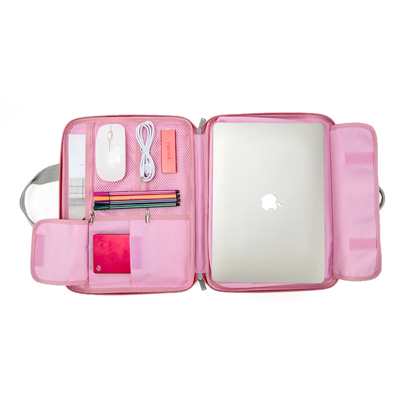 laptop bag case for macbook 13 14 15 inch laptop sleeve briefcase 15 6 notebook bag for dell acer asus hp business women handbag free global shipping